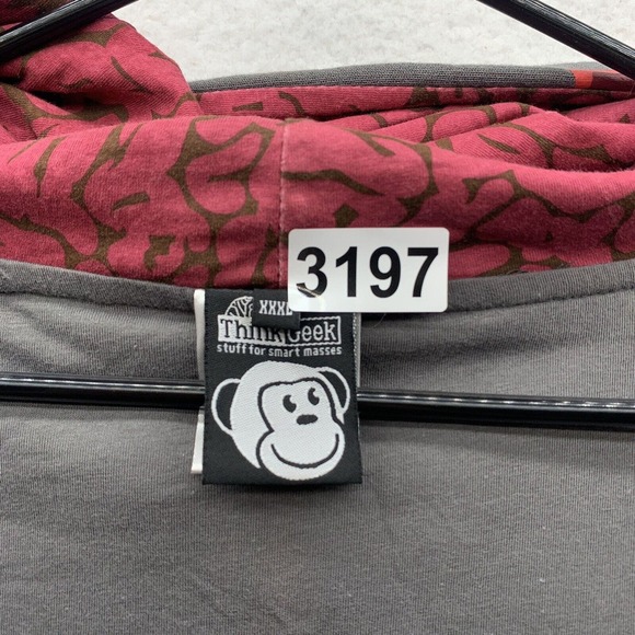 ThinkGeek Hoodie Mens 3XL Sweatshirt Zombie Walking Dead Brain Video Games Nerd - Picture 15 of 15